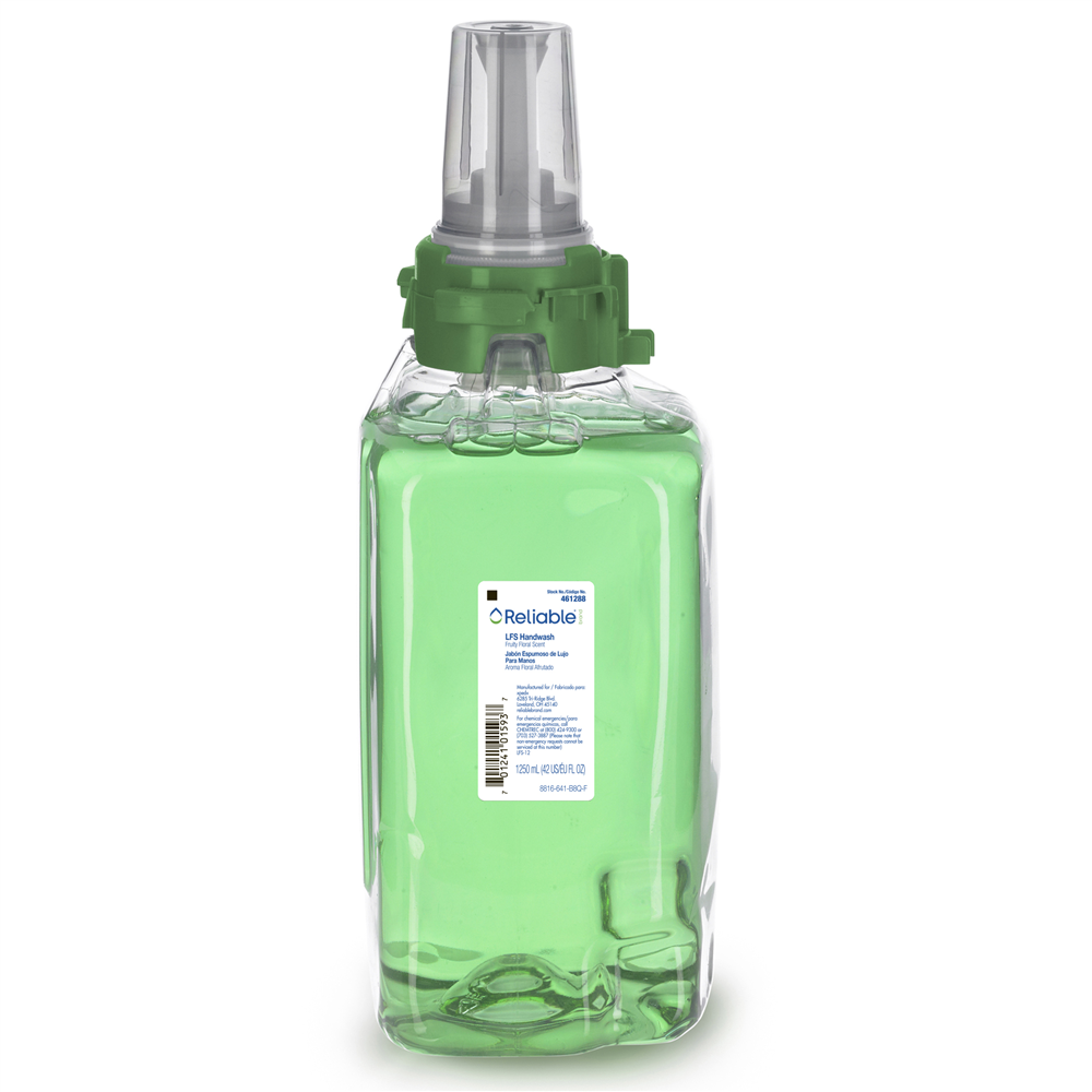 Reliable Brand® Green Fruity Floral Scent Foam Hand Soap (1250 ml., 3 Bottles/CS)
